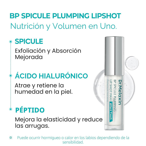Dr.Melaxin BP Spicule Plumping Lip Shot - Brillo de labios con ácido hialurónico y péptidos para labios más llenos