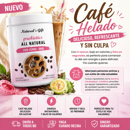 Café Helado Adelgazante Con Garcinia y L- carnitina para acelerar la quema de grasa corporal